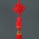 Plastic suspension, textile "Elder" red 2.2x4.5x33 cm
