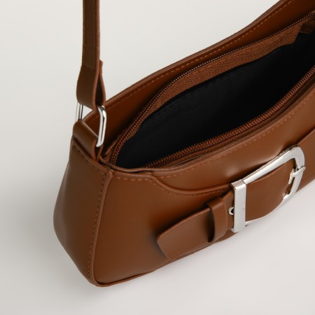 Bag Women's Baget with a zipper, chocolate color-4