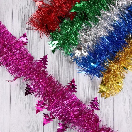 Mishura "Shine Christmas tree" D-8 cm, 200 cm, mix