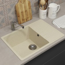 Kitchen car wash Uperwood Econ UPD-506, 002, rectangular, color 002 beige matte 103024