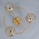 Sicily chandelier 3x60W E27 gold 49x49x25.5cm