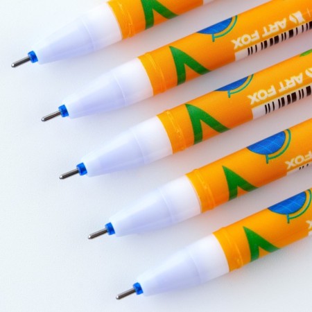 Pen Plastic Write-Write with a cap “Happy pen”, blue paste, gel 0.5 mm-1