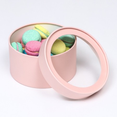 Gift box "Pink peach" covered with a window, 18 x 10 cm-2