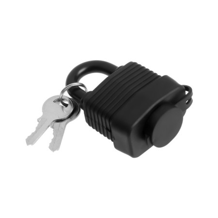 Lockland hinged lock, 40 mm, moisture -proof, short handle, 2 keys, black color-2