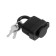 Lockland hinged lock, 40 mm, moisture -proof, short handle, 2 keys, black color