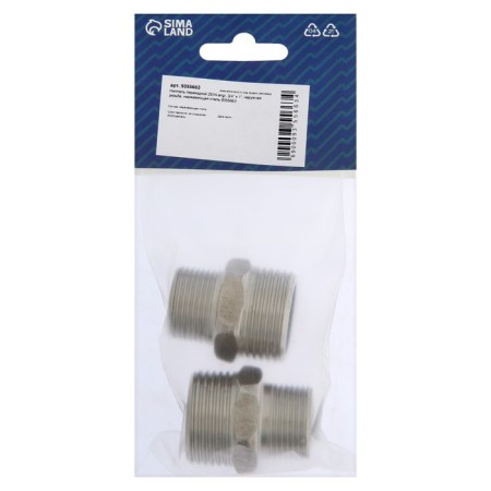 Nipple of transition Zein, 3/4 "x 1", external thread, stainless steel, packing 2 pcs.-2