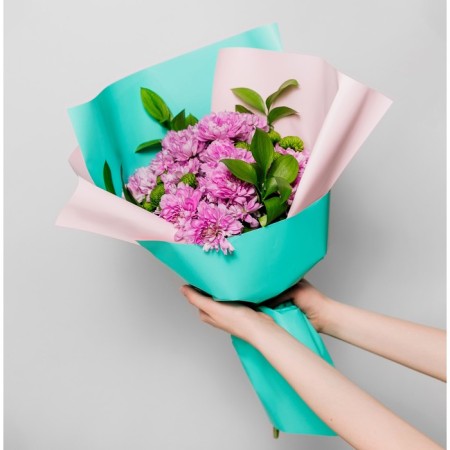 Flower Flower Flower Packing powder bilateral “Direct pink + tiffany”, 50 μm 0.5 x 9 m-6