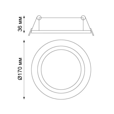 LED LED STERN, 20 W, 3000K, LED, white color, D = 145mm-1
