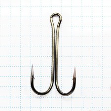 Hook KOI Double Hook, size 20 Ints, BN color, double, 10 pcs.