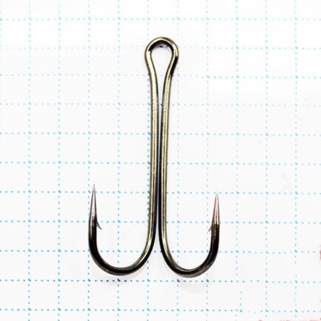 Hook KOI Double Hook, size 20 Ints, BN color, double, 10 pcs.