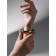 The cuff bracelet "Volume", metal, silver-golden color