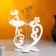 Wooden Kashpo 13.5 × 13 × 22 cm with 1 flask "ballerina", white give beautifully