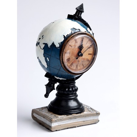 Table interior clock, “Globe”, on batteries, 11 × 7.8 × 13 cm, D-8 cm-1