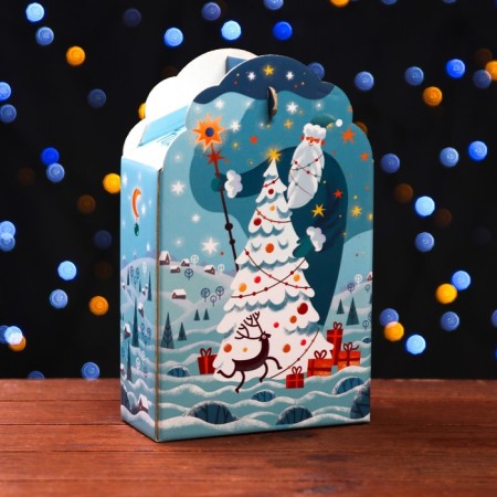 Gift box "Fantasy" in green 16 x 7.5 x 26 cm-1