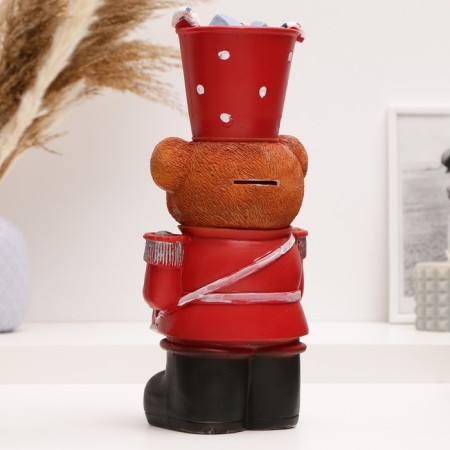 Piggy bank "Bear with drums" 29x14x13cm-2