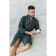Tainted male bathrobe, size 46, dark green color
