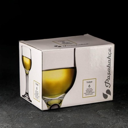 A set of glass glasses for the Tulipe liquor, 55 ml, 6 pcs-2