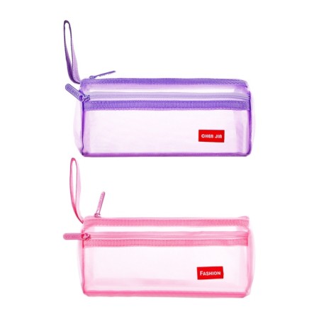 Penal School "Glack" with a zipper, 2 departments, mix
