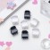 Hair crab "Mini" (set 100 pcs) simple, 1 cm, black and white