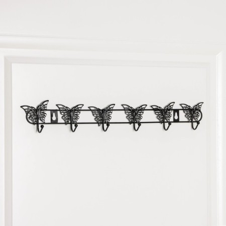 Hang -up hanger, 6 hooks, 41.5 × 7.5 × 3.5 cm, black color-1