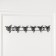 Hang -up hanger, 6 hooks, 41.5 × 7.5 × 3.5 cm, black color