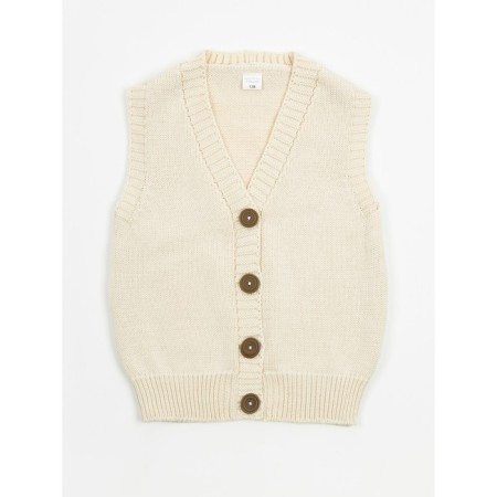Vest for girl Knit Mild, height 122 cm, milk color-6