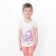 T-shirt for a girl, color light-beige, height 104