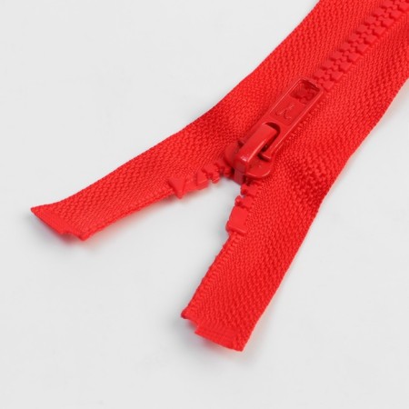 Lightning "Tractor", No. 5, connective, locking machine, 30 cm, red color-1