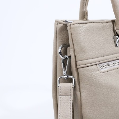 Luggage bag on lightning, 2 external pockets, color gray color-4