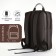 City backpack on a zipper, 2 pockets, with USB, brown color