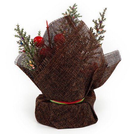 New Year's composition "Frigs with mountain ash and cones" 12 × 12 × 18 cm-3