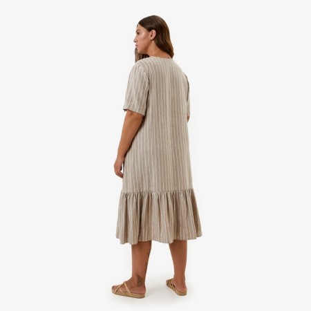Women's dress on the wrapper Mist Plus-Size, size 50, beige color-1