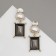 Earrings with pearls "bead" countess, white-gray color in gold