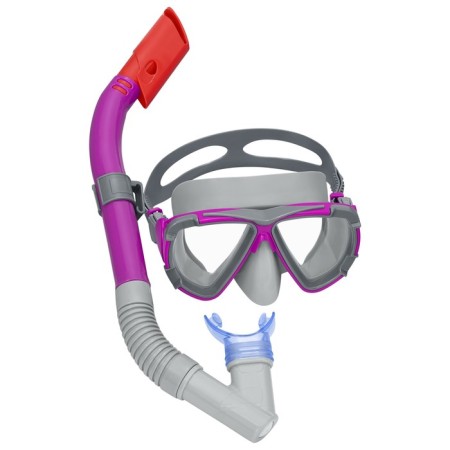Blackstripe swimming set, mask, pipe, from 14 years old, color mix, 24029 Bestway