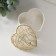 Coramics box, metal "Heart. Karakuli" White 8.9x8.5x7.2 cm