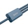 Cable 3 in 1 Baseus, 5 A, MicroUSB/Type -C/Lightning - USB, 1.5 m, Blue