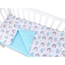 Bed linen baby, size 75x125 cm, 112x147 cm, 40x60 cm, hedgehog print, calico