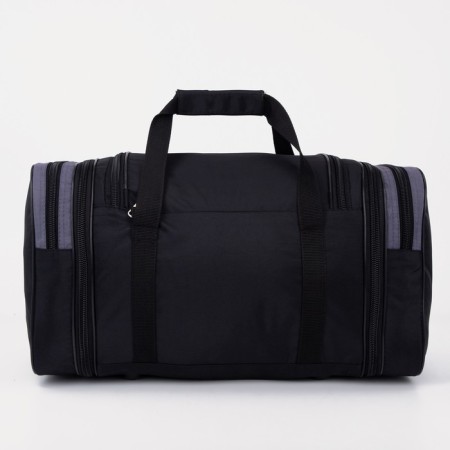 Board Road on a zipper, with an increase, 3 outer pockets, a long belt, black/gray color-1