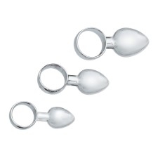 A set of anal plugs with a ring, d = 17; 20; 23 mm
