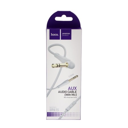 Audio Hoco UPA15, Jack 3.5 mm (M) -Jack 3.5 mm (M), 1 m, microphone, gray-4