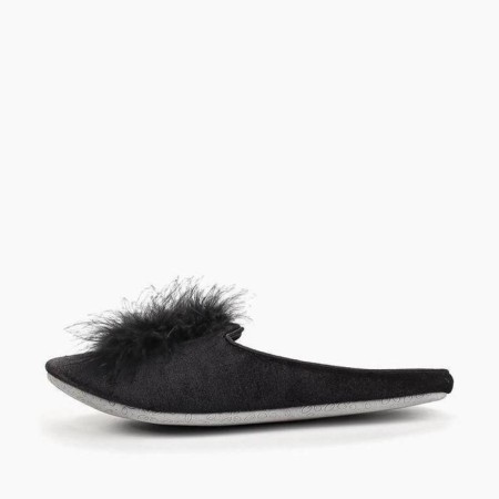 Slippers # 11 women, size 35.5, black color-4