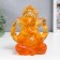 Souvenir Polystone "Ganesha - Indian Divine" Orange with gold 14x8x7 cm