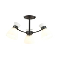 Wilma chandelier, e27, 3x40W, black color, white