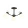 Wilma chandelier, e27, 3x40W, black color, white