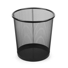 Paper basket, 15 liters, metal mesh, black