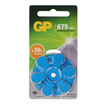 Battery GP, ZA675 (PR44) -6BL, for hearing aids, 1.45V, blister, 6 pcs.-2