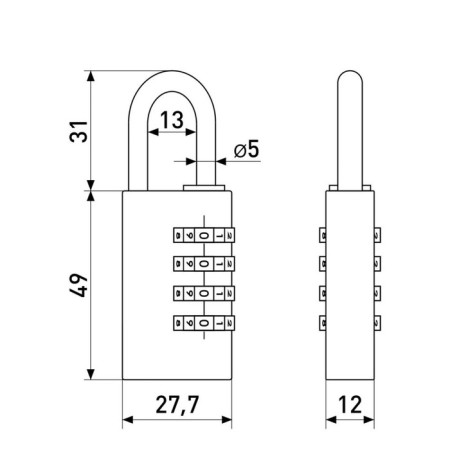 Castle of hinged Soller, BC304, with coding, brass-1