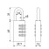 Castle of hinged Soller, BC304, with coding, brass