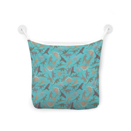 Organizer in a bath on suction cups "Dinosaurian detachment", for storing toys and trifles, size 33x39 cm-2
