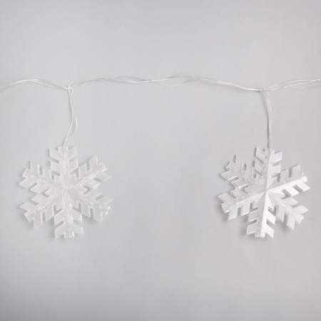 Garland “thread” 2 m with nozzles “Matova Snowflake”, IP20, transparent thread, 36 LED, glow of multi (RG/RB), blinking, 220 V-4